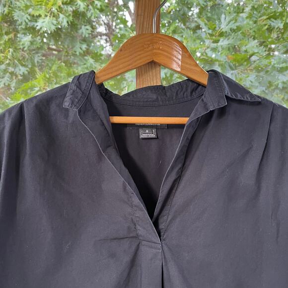 French Connection Women's Black Rhodes Poplin Pullover Top Size S - Picture 7 of 9